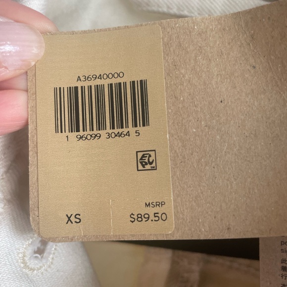 NWT Levi’s Original Trucker Jacket colorblock tan/stone XS women’s - Picture 3 of 5